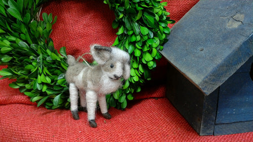 Taupe Goat Ornament